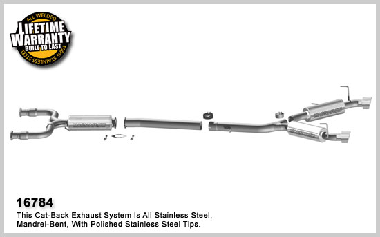Magnaflow 16784 Stainless Cat-Back Exhausts System 03-08 Nissan 350Z