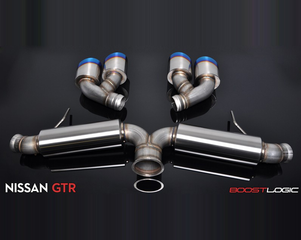 Boost Logic 2010907 4" Complete Catback Exhaust with Quad Tips Nissan GT-R 09+
