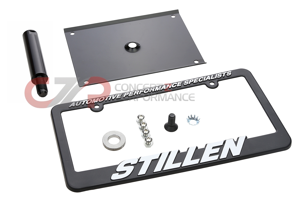 Stillen 105360 No Drill License Plate Relocator, 16mm Thread Base - Infiniti G35 03-04 Coupe V35