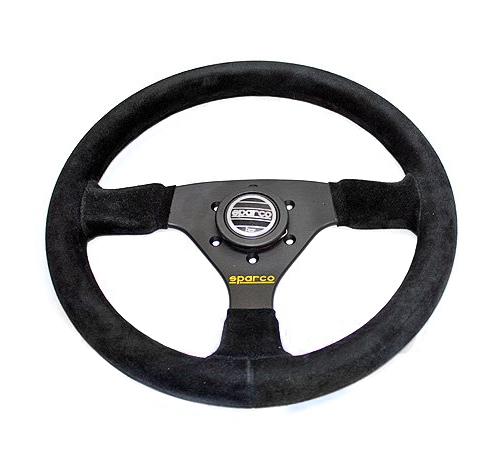 Sparco 015R323PSNR 323 Competition Black Suede Steering Wheel 330mm