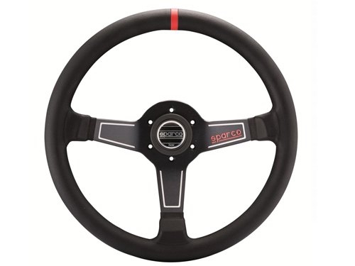 Sparco 015L750PL Monza 575 Black Leather Steering Wheel 350mm
