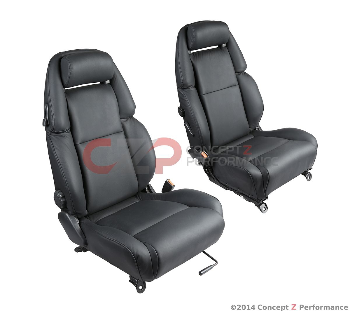 Nissan OEM Reupholstered Leather Seats, Pair L+R - Nissan 300ZX Z32