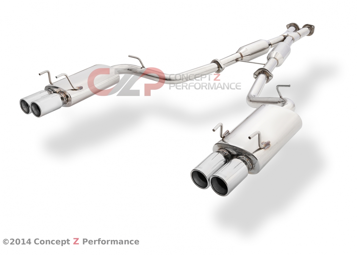 AMS Stainless Steel SS 2.5" Catback Exhaust System w/ Polished Tips Coupe, Nissan 300ZX Z32