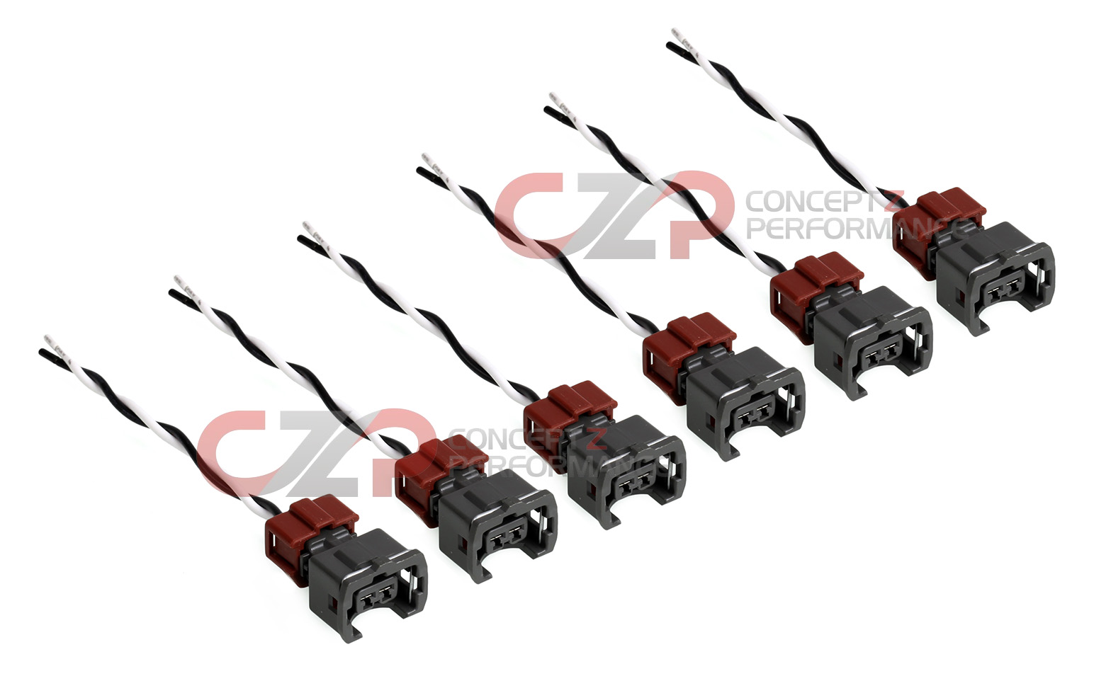 CZP Fuel Injector Connectors Early Style Set of 6 - Nissan 300ZX 90-92 NA / 93 NA Convertible / 90-94 TT Z32