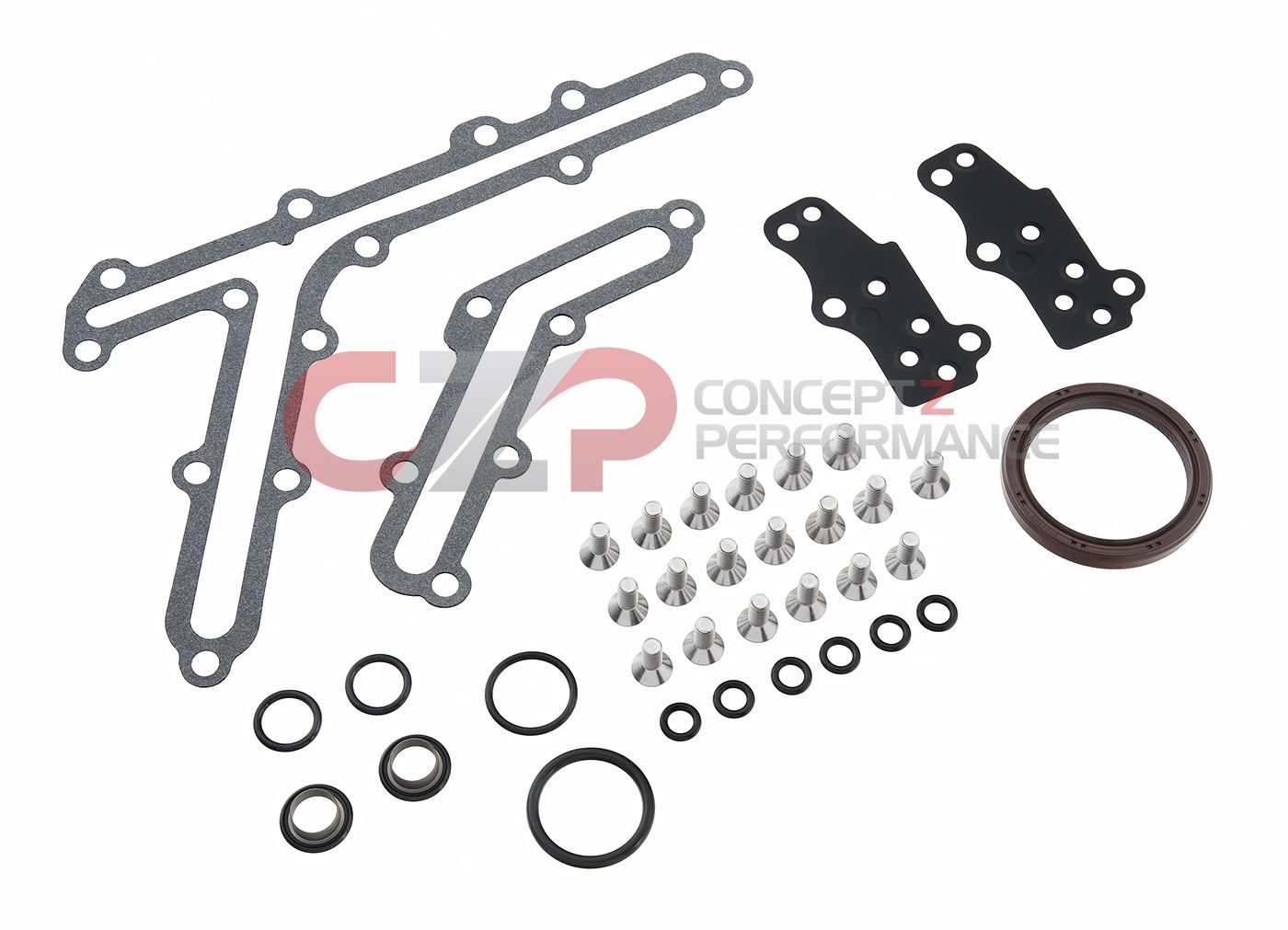 Infiniti OEM / CZP Timing Chain Cover Gasket/O-Ring Seal Kit, VQ35DE Non Rev-Up Engine ONLY - Nissan 350Z / Infiniti G35