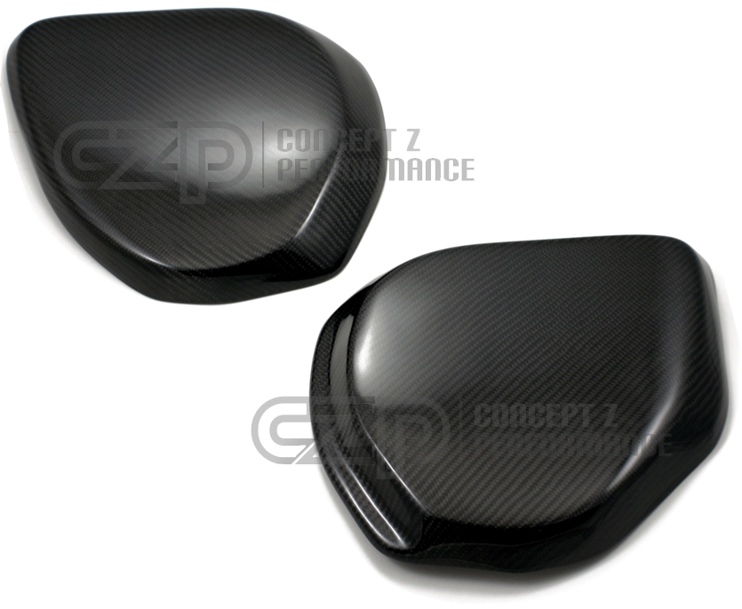 Edge Racing Carbon Fiber Brake Fluid & Battery Covers - Nissan 350Z Z33
