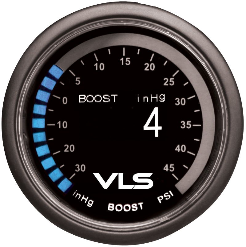 Revel VLS Boost / Vacuum Gauge 52mm, Digital OLED Display w/ Boost Sensor & Mounting Kit