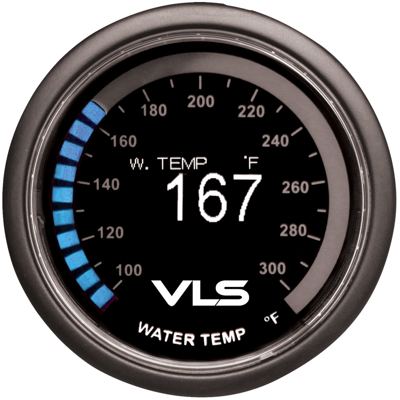 Revel VLS Water Temperature Gauge 52mm, 100°F to 300°F Digital OLED Display w/ Water Temperature Sensor & Mounting Kit