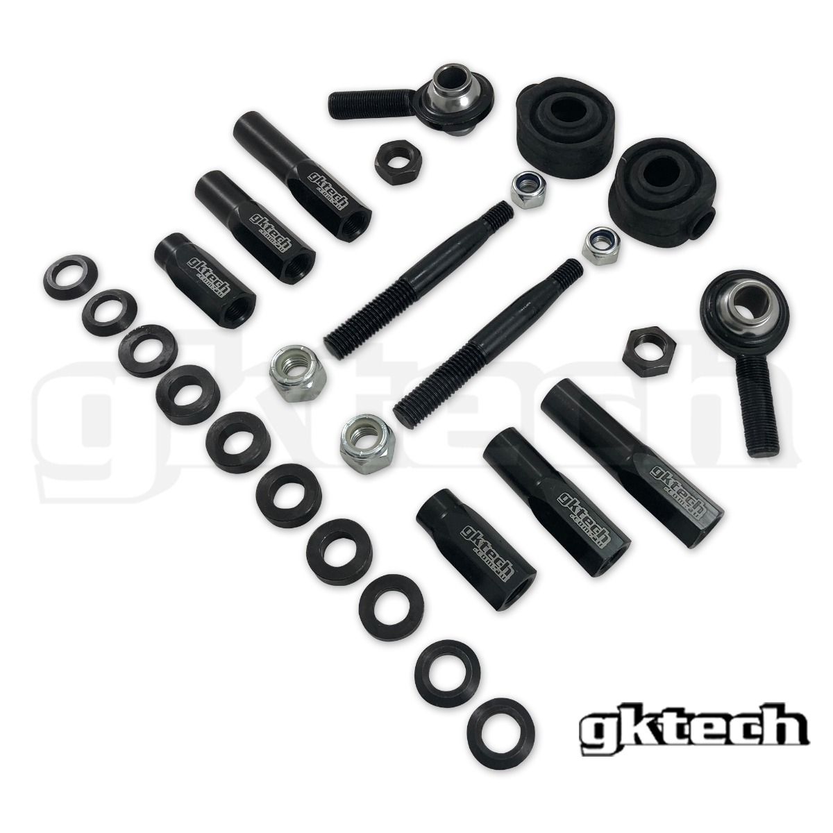 GKTech High Misalignment (64 Degrees) Outer Tie Rod Ends (12mm/14mm) - Nissan Skyline R32 R33 R34, 240SX S13 S14 S15