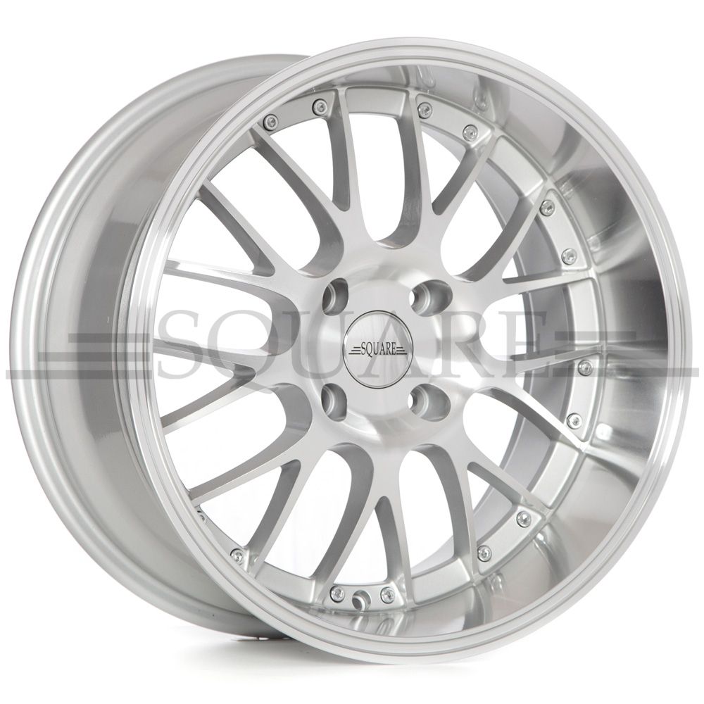 SQUARE Wheels - G6 Model - 17x9 +15 4x114.3 - Silver