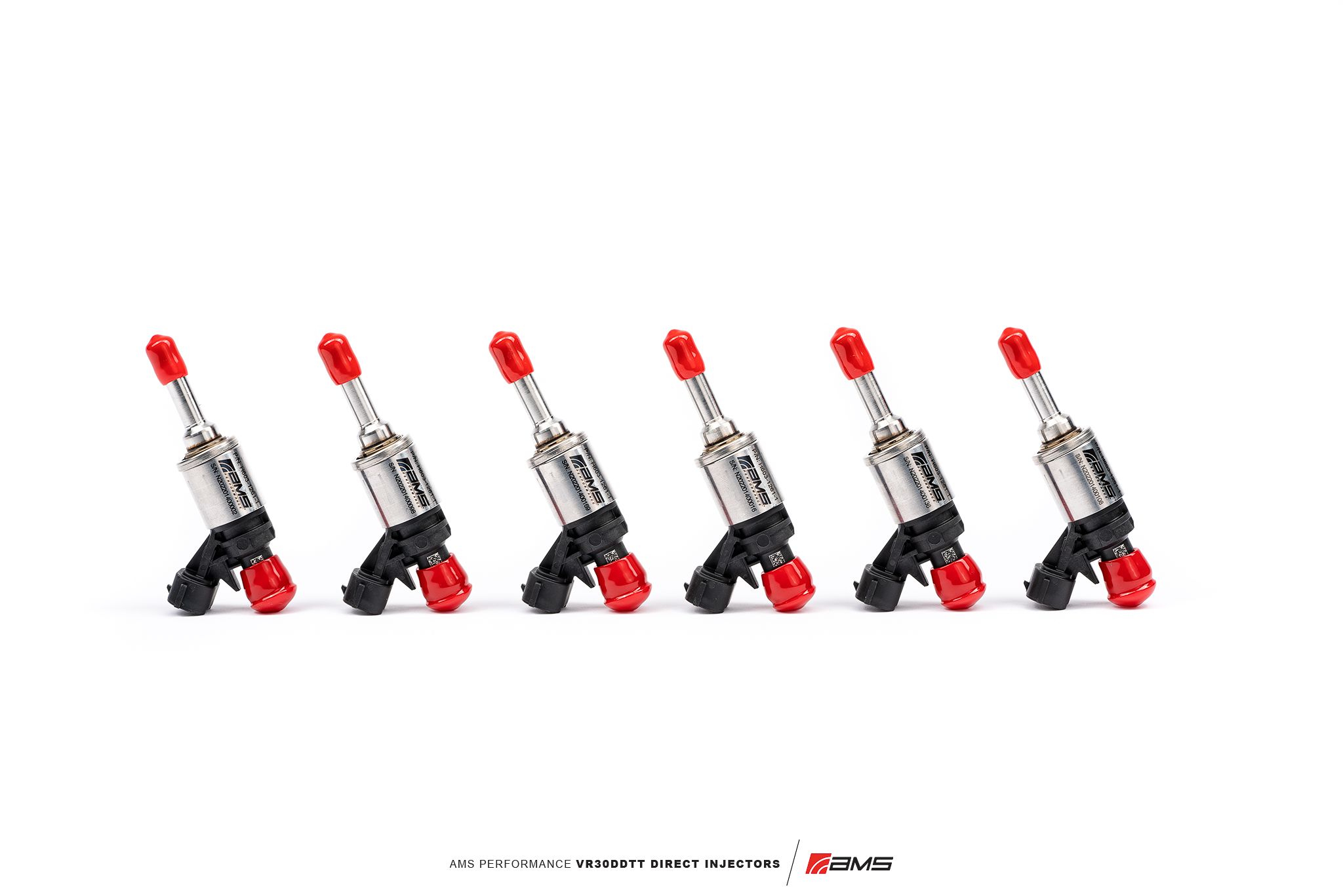 AMS Performance Red Alpha VR30DDTT Stage 1 Direct Injectors - Nissan 2023+ Z / Infiniti Q50, Q60 3.0t VR30DDTT