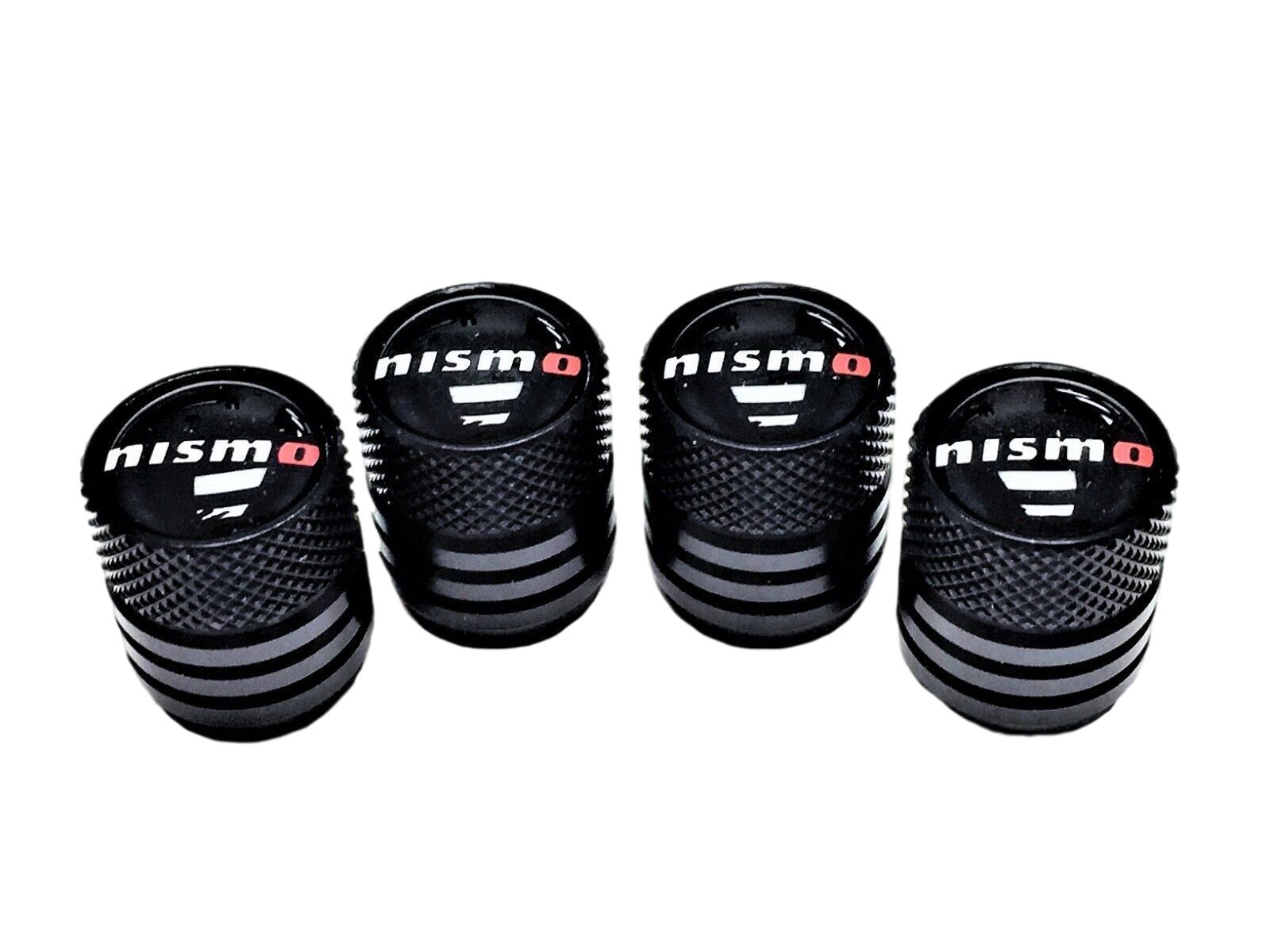 NISMO Tire Valve Stem Cap Set, Black