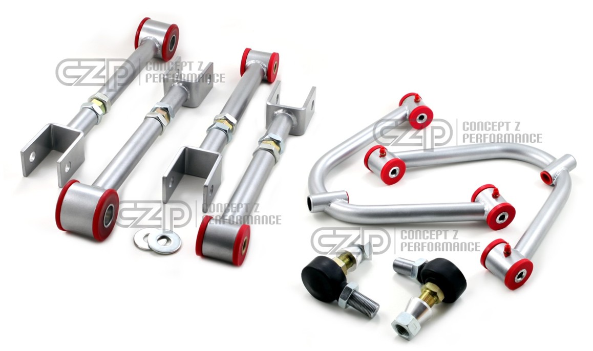 Kinetix Racing Front Camber A-Arm & Rear Camber / Traction Package Set - Nissan 350Z / Infiniti G35