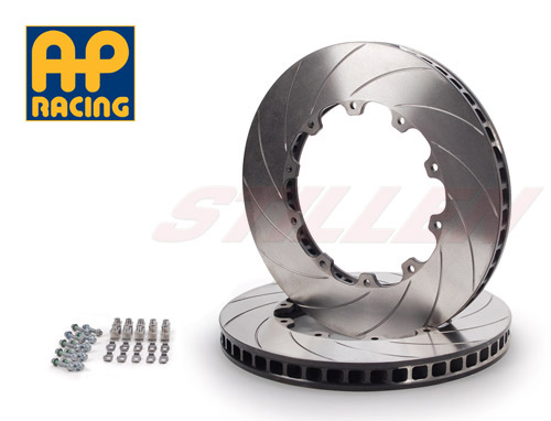 AP Racing Stillen NIS3900S GT-R 2-Piece Replacement Front Rotors w/ Hardware Slotted R35 09-11
